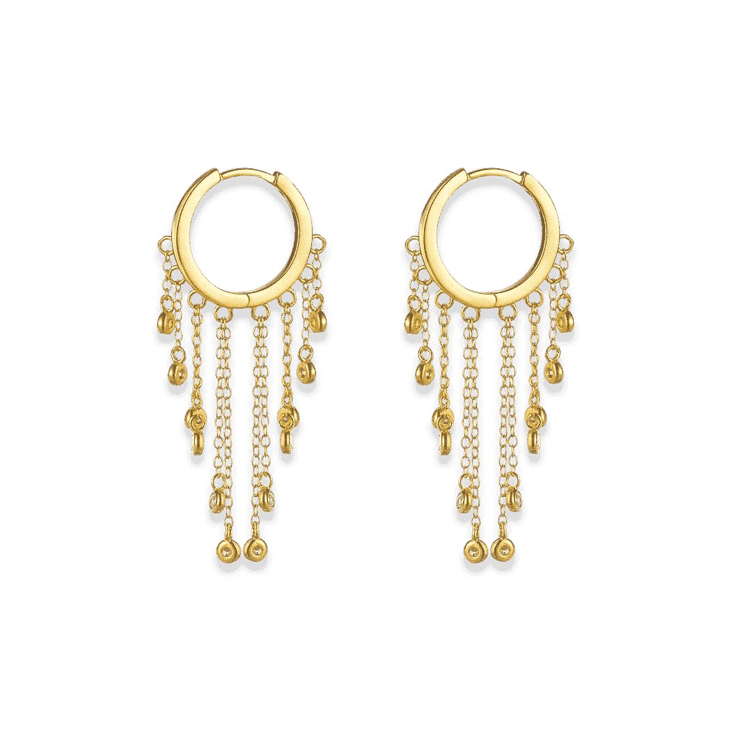 Gold tassel earrings