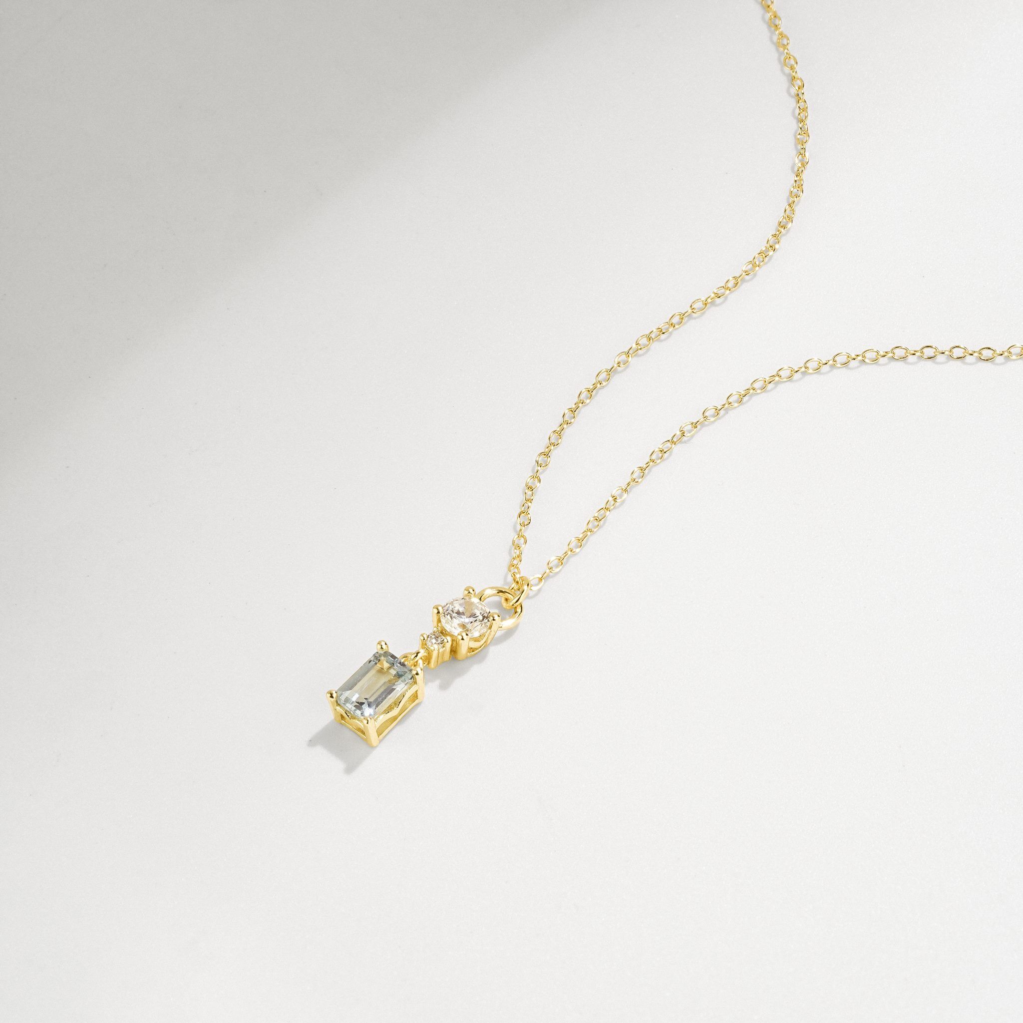 blue stone chain necklace